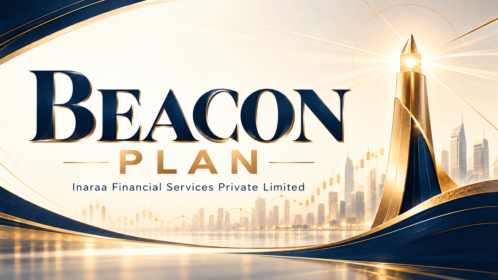 Beacon Plan graphic with a lighthouse and market skyline
